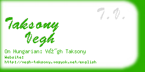 taksony vegh business card